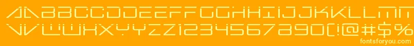 En savoir plus sur la police bansheepilotlaser1 Police bansheepilotlaser1 – polices jaunes sur fond orange