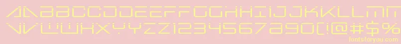 bansheepilotlaser1 Font – Yellow Fonts on Pink Background