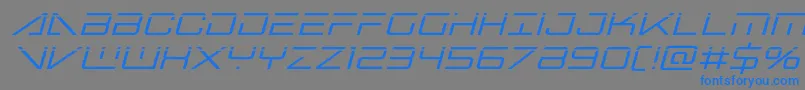 bansheepilotlaserital1-Schriftart – Blaue Schriften auf grauem Hintergrund