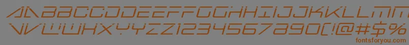 bansheepilotlaserital1 Font – Brown Fonts on Gray Background
