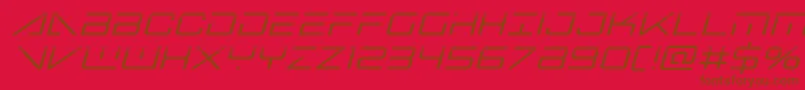 bansheepilotlaserital1 Font – Brown Fonts on Red Background