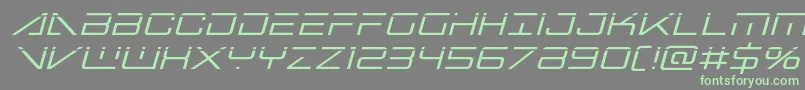 bansheepilotlaserital1 Font – Green Fonts on Gray Background