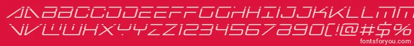 bansheepilotlaserital1 Font – Pink Fonts on Red Background