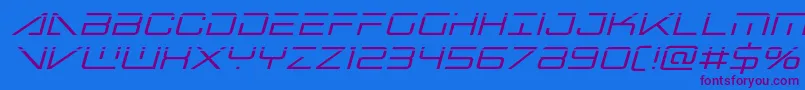 Fonte bansheepilotlaserital1 – fontes roxas em um fundo azul