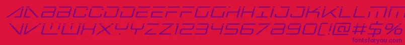 bansheepilotlaserital1 Font – Purple Fonts on Red Background