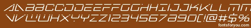bansheepilotlaserital1 Font – White Fonts on Brown Background