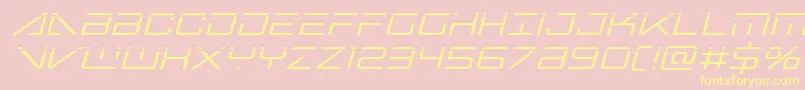 bansheepilotlaserital1 Font – Yellow Fonts on Pink Background