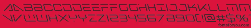 bansheepilotleft1 Font – Black Fonts on Red Background