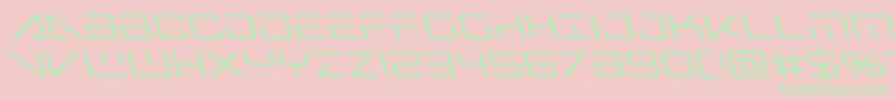 bansheepilotleft1 Font – Green Fonts on Pink Background