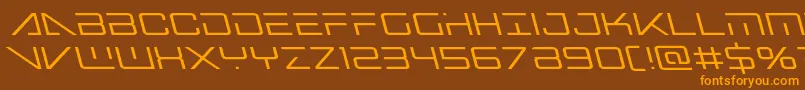 bansheepilotleft1 Font – Orange Fonts on Brown Background