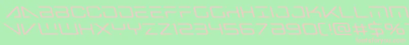 bansheepilotleft1 Font – Pink Fonts on Green Background