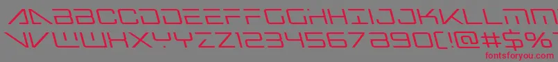 Fonte bansheepilotleft1 – fontes vermelhas em um fundo cinza