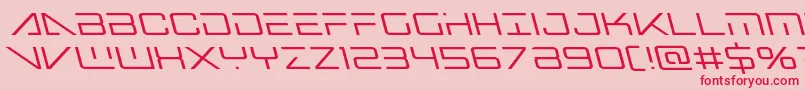 bansheepilotleft1 Font – Red Fonts on Pink Background