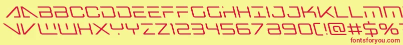 bansheepilotleft1 Font – Red Fonts on Yellow Background