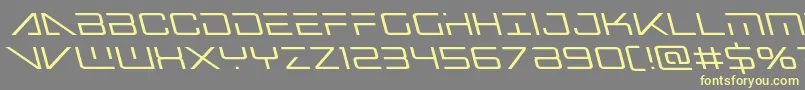 bansheepilotleft1 Font – Yellow Fonts on Gray Background