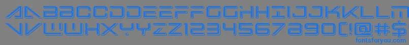 bansheepilotpunch1 Font – Blue Fonts on Gray Background