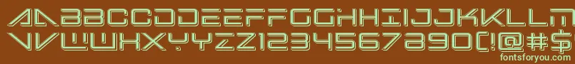 bansheepilotpunch1 Font – Green Fonts on Brown Background