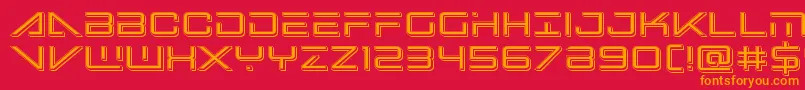 bansheepilotpunch1 Font – Orange Fonts on Red Background