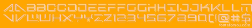 bansheepilotpunch1 Font – Pink Fonts on Orange Background