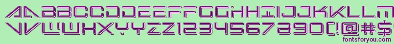 bansheepilotpunch1 Font – Purple Fonts on Green Background