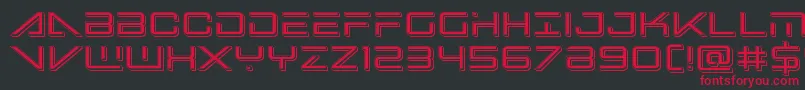 bansheepilotpunch1 Font – Red Fonts on Black Background