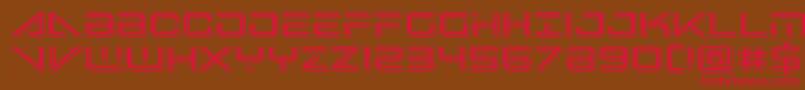 bansheepilotpunch1 Font – Red Fonts on Brown Background