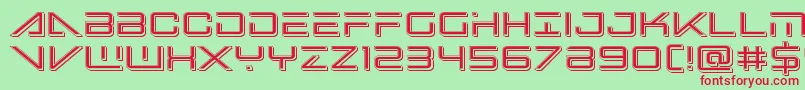 bansheepilotpunch1 Font – Red Fonts on Green Background