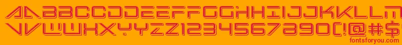 bansheepilotpunch1 Font – Red Fonts on Orange Background