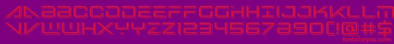 bansheepilotpunch1 Font – Red Fonts on Purple Background