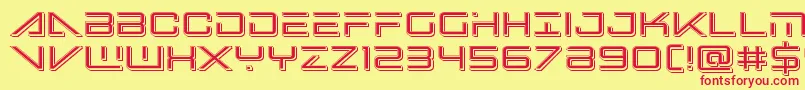 bansheepilotpunch1 Font – Red Fonts on Yellow Background