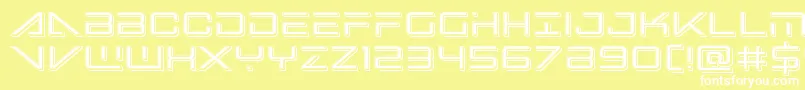 bansheepilotpunch1 Font – White Fonts on Yellow Background