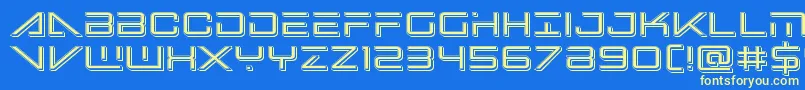 bansheepilotpunch1 Font – Yellow Fonts on Blue Background