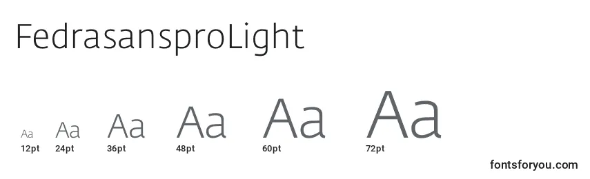 FedrasansproLight Font Sizes