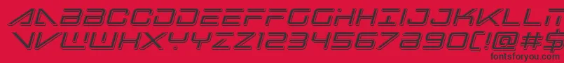 bansheepilotpunchital1 Font – Black Fonts on Red Background