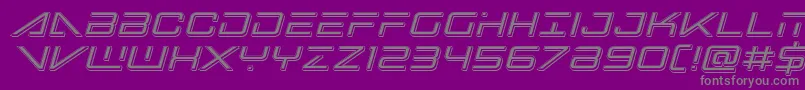 bansheepilotpunchital1 Font – Gray Fonts on Purple Background