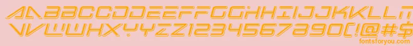 bansheepilotpunchital1 Font – Orange Fonts on Pink Background