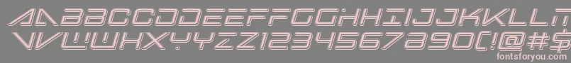 bansheepilotpunchital1 Font – Pink Fonts on Gray Background