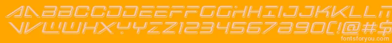 bansheepilotpunchital1 Font – Pink Fonts on Orange Background