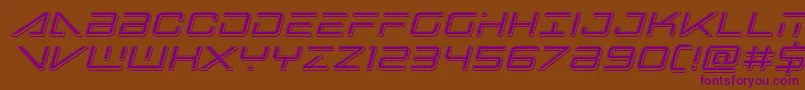 bansheepilotpunchital1 Font – Purple Fonts on Brown Background