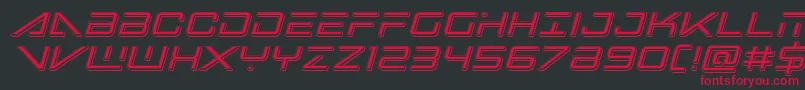 bansheepilotpunchital1 Font – Red Fonts on Black Background