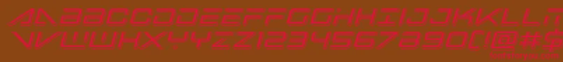 bansheepilotpunchital1-Schriftart – Rote Schriften auf braunem Hintergrund