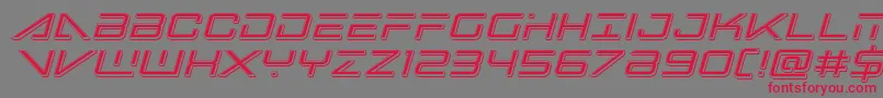 bansheepilotpunchital1-Schriftart – Rote Schriften auf grauem Hintergrund