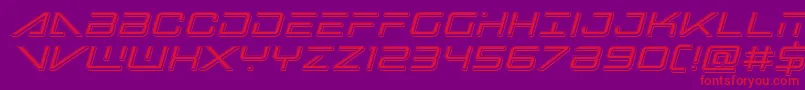 bansheepilotpunchital1 Font – Red Fonts on Purple Background