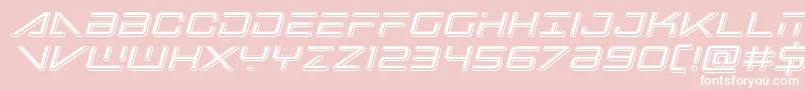 bansheepilotpunchital1 Font – White Fonts on Pink Background