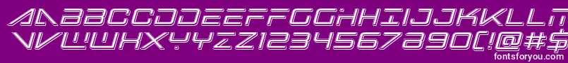 bansheepilotpunchital1 Font – White Fonts on Purple Background