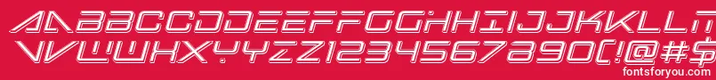 bansheepilotpunchital1 Font – White Fonts on Red Background