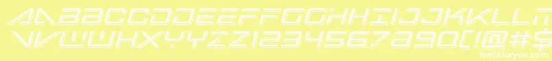 bansheepilotpunchital1 Font – White Fonts on Yellow Background