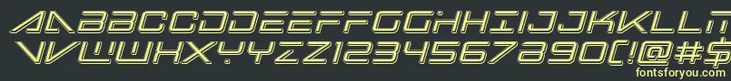 bansheepilotpunchital1 Font – Yellow Fonts on Black Background