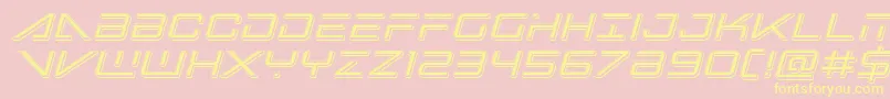 bansheepilotpunchital1 Font – Yellow Fonts on Pink Background