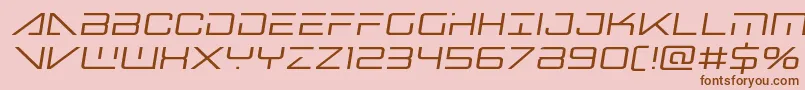 bansheepilotsemital1 Font – Brown Fonts on Pink Background